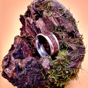 Edelstahlring mit Holzinlay